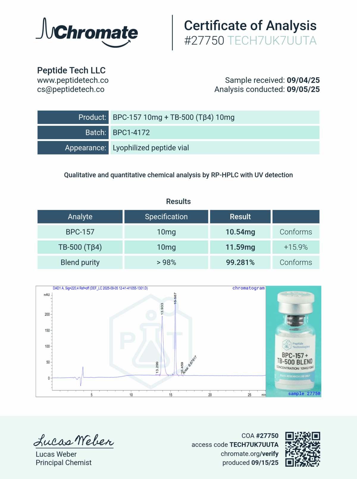 BPC-157 & TB-500 Blend – 10mg/10mg - Image 2