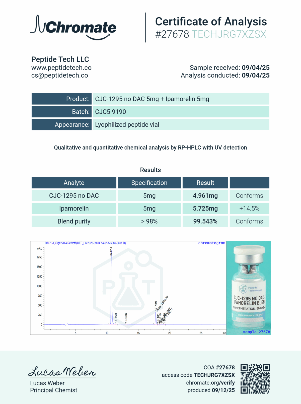 CJC-1295 (No DAC) Ipamorelin Blend 5mg/5mg - Image 2