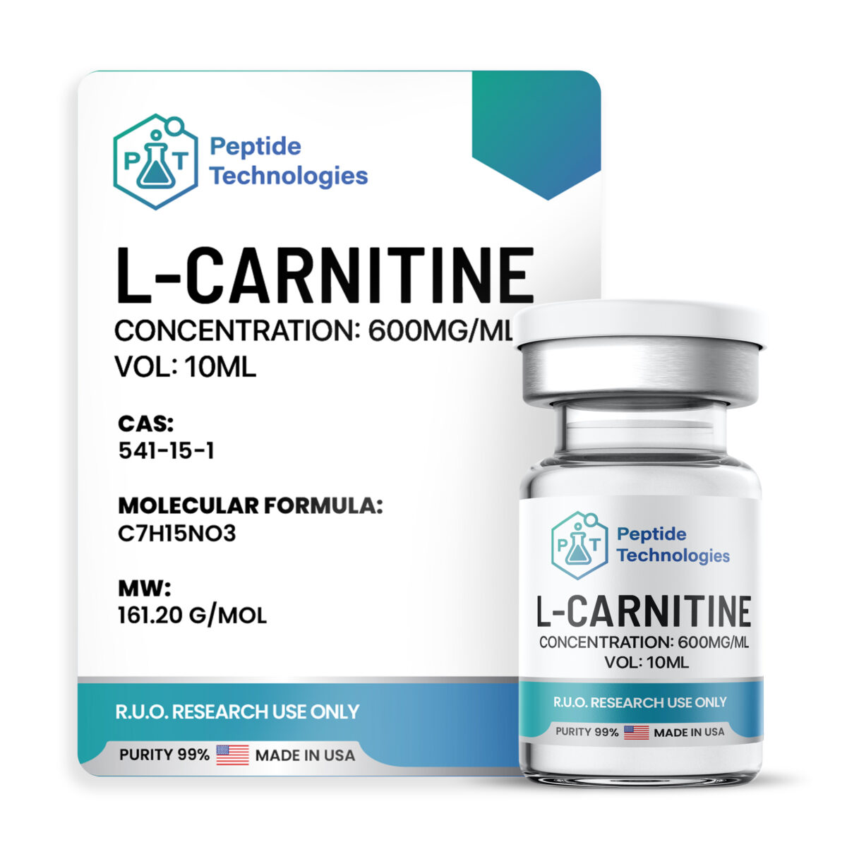 L-Carnitine 600 mg/ml (20mL volume) (liquid)